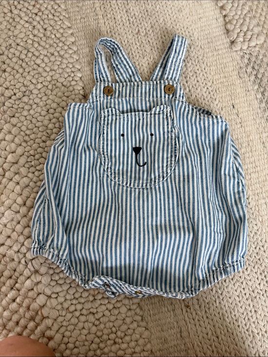 GAP Other - Baby gap Striped Blue Bear Face Baby Overalls - Unbranded